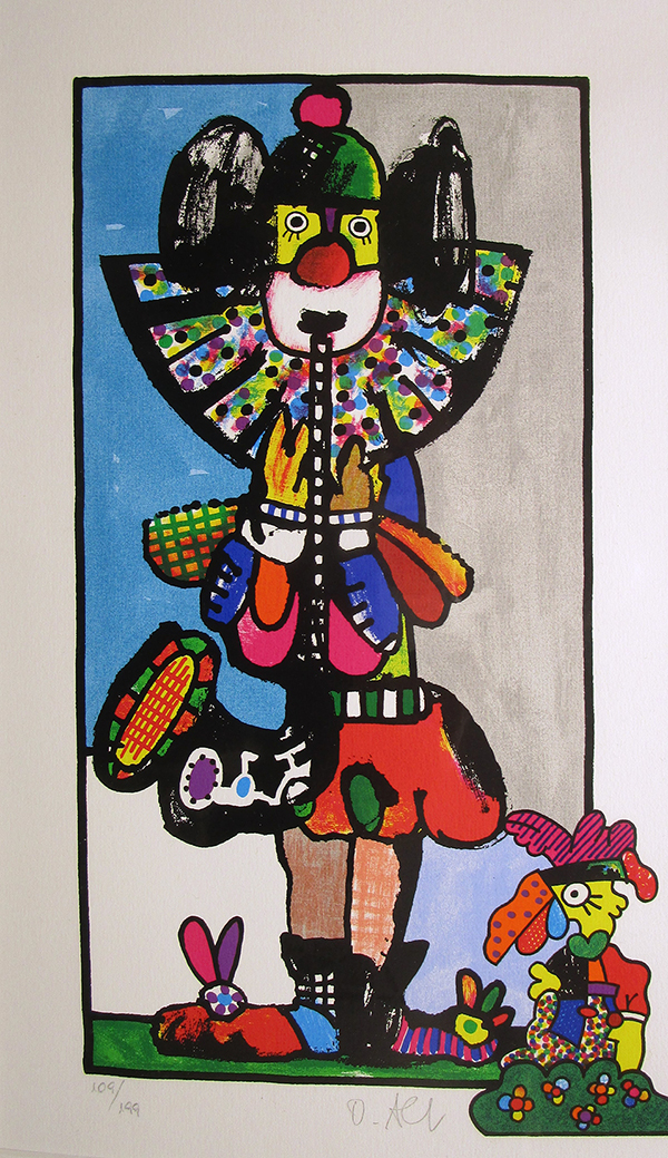 Papageien-Konzert;Farbserigrafie.;32 x 18 cm;425 - Galerie Wroblowski